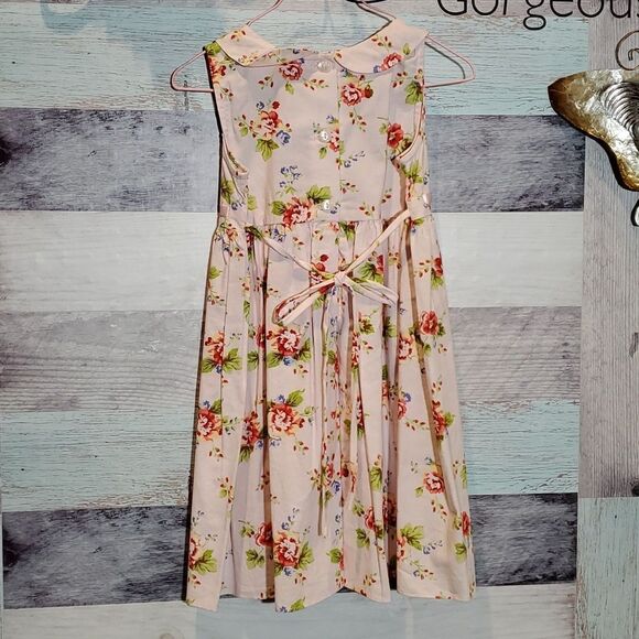 Jona Michelle Pink Floral Sleeveless Dress Sz 4T Church Fun Photos BoHo - Picture 5 of 8